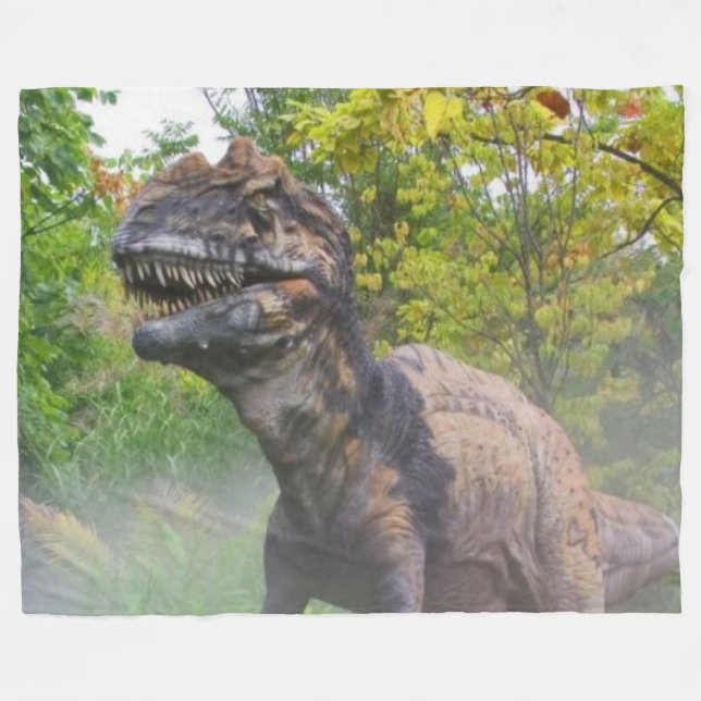 LARGE T-REX FLEECE BLANKET (Front (Horizontal))