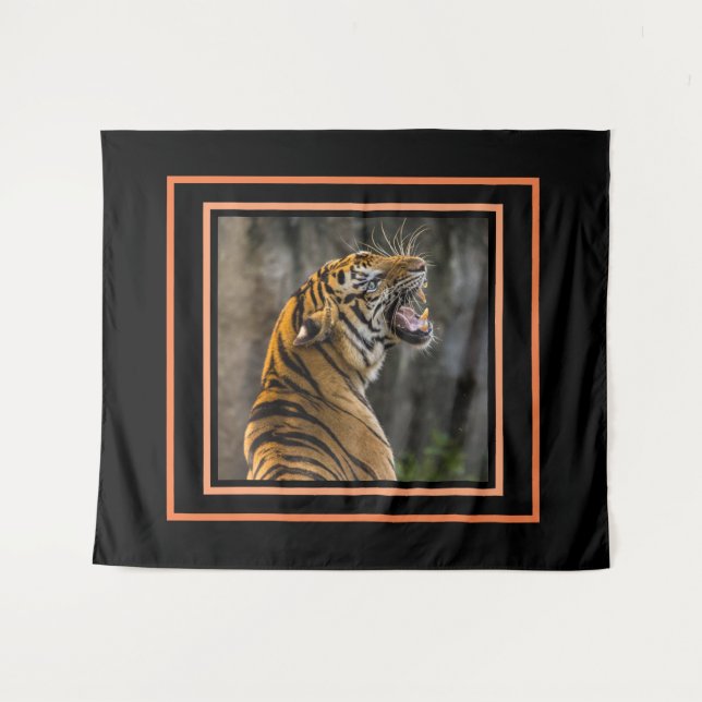 LARGE Tapestry WILD TIGER (Front (Horizontal))
