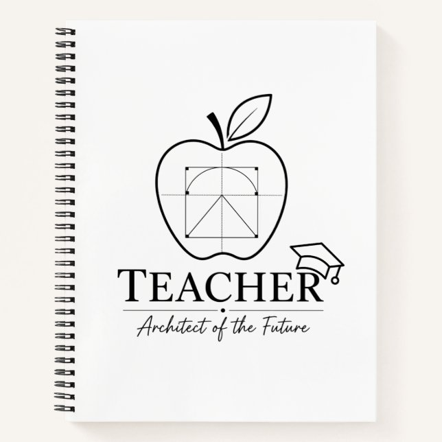 Large Teacher Architect Lesson Planner Notebook (Front)