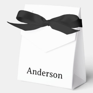 Large Tent with Black Ribbon 4" x 2" x 5" Favor Box