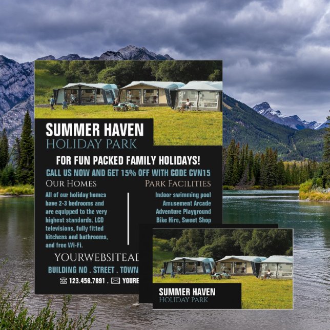 Large Tents, Holiday Park Owner, Manager Business Card (Creator Uploaded)