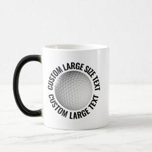 Large Text & Golf Ball 11oz Custom Heat Changing Magic Mug