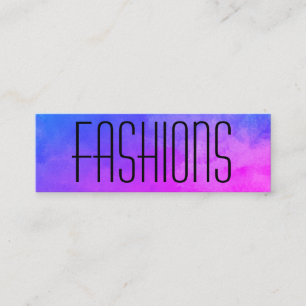 Large Text Vibrant Colours Mini Business Card