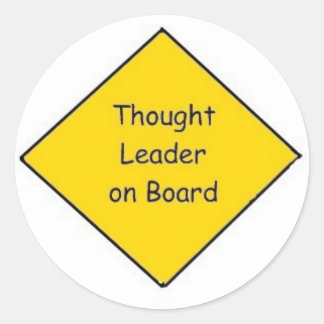Large Thought Leader on Board (3 inch) Classic Round Sticker