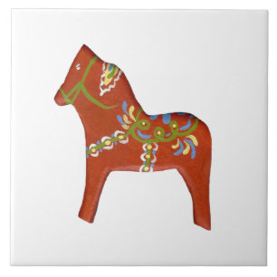 Large Tile with Dala Horse