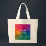 Large Tote Bag Company Logo Here Trendy Template<br><div class="desc">Add Your Business Company Logo Here Elegant Modern Template Shopping Large Tote Bag.</div>