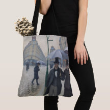Large Tote "Paris Street Rainy Day" by Caillebotte