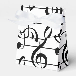 Large Treble Clef Musical Staff Favour Box