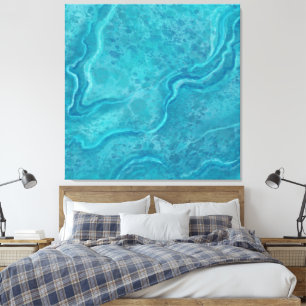 Large Turquoise Marble Wall Art Decor