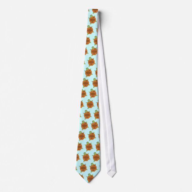 Large Turtle Tie (blue) (Front)