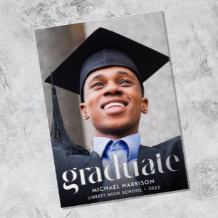 Large Type Photo Graduation Foil Announcement
