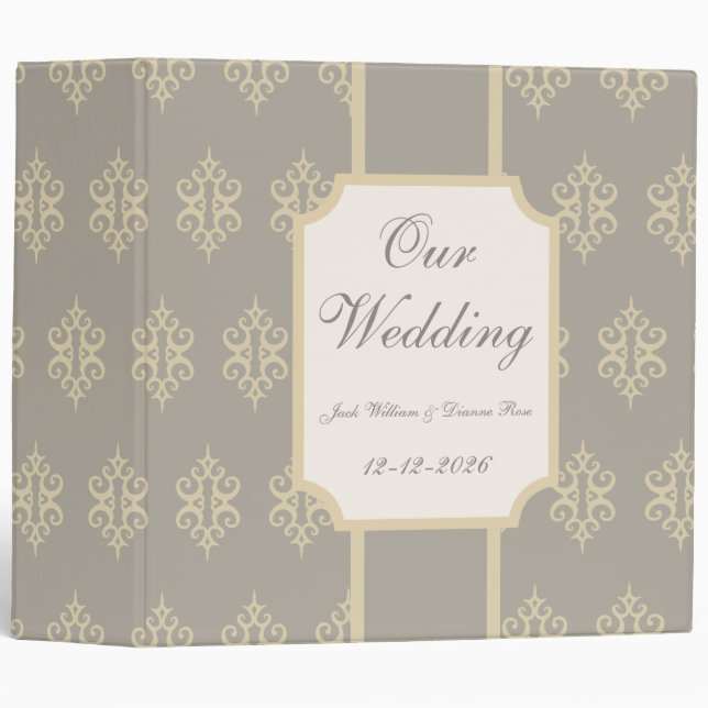 Large Vintage Lace Wedding Scrapbook Album Gift Binder (Front/Spine)