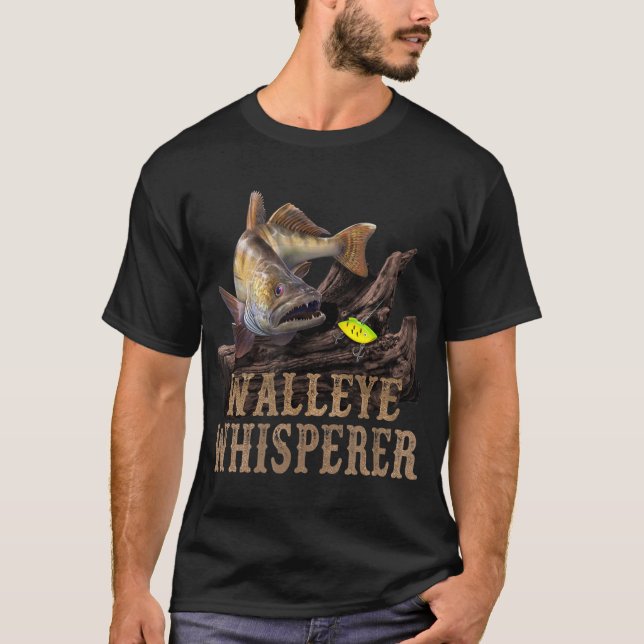 Large Walleye With Fishing Lure Drawing: Walleye W T-Shirt (Front)