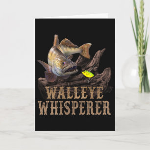 Large Walleye With Fishing Lure Drawing Walleye Wh Card
