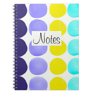 Large watercolor dots notebook
