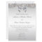 Large Wedding Faux Silver Sequins Bow Invitations