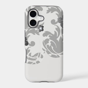 large white and black bold damask