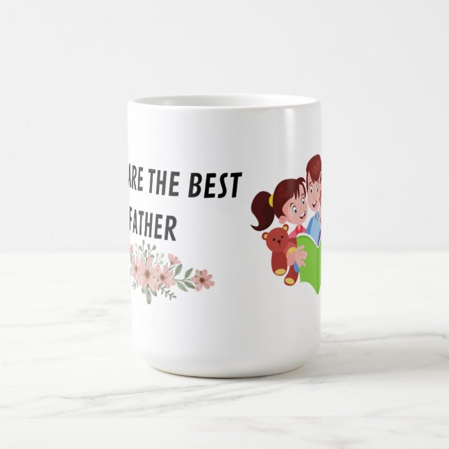 Large white coat 20 oz magic mug (Center)