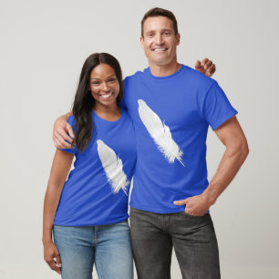 Large White Feather Silhouette T-Shirt