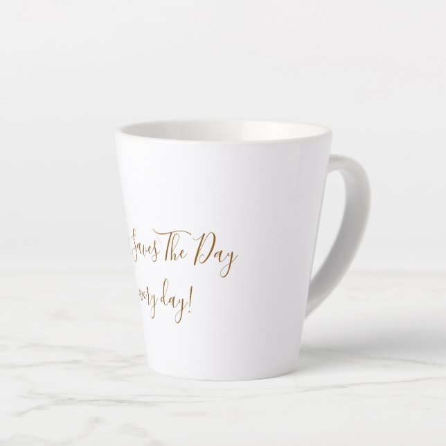 Large White Latte Mug (Right Angle)
