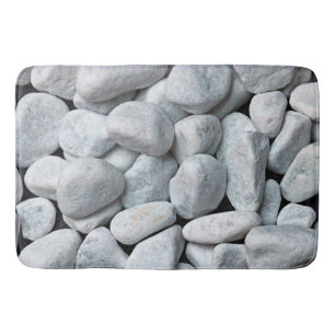 Large White Stones Bath Mat