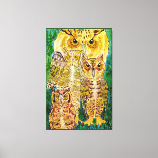 Large Wildlife Owl Canvas Print