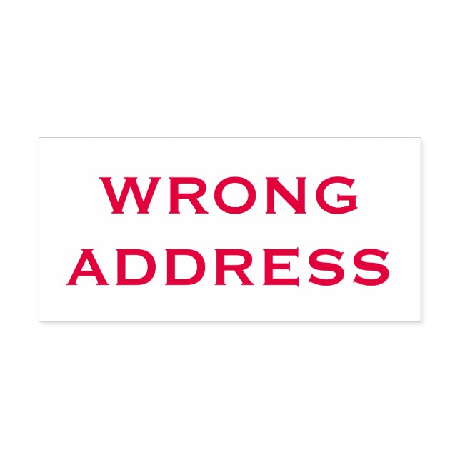 Large Wrong Address Unknown Self-inking Stamp (Design)