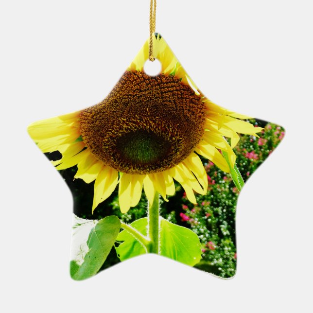 Large yellow Sunflower Ceramic Ornament (Front)