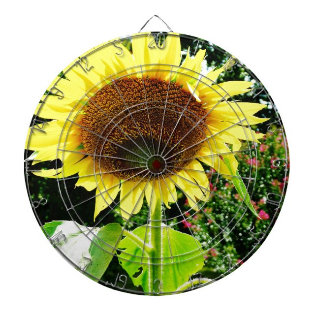 Large yellow Sunflower Dartboard (Front)