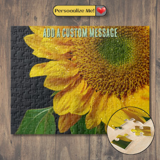 Large Yellow Sunflower Jigsaw Puzzle