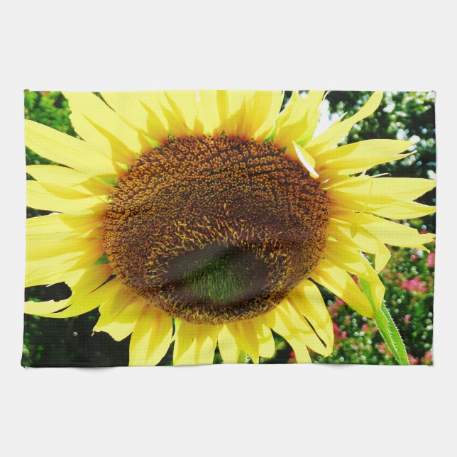 Large yellow Sunflower Kitchen Towel (Horizontal)