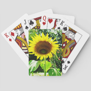 Large yellow Sunflower Playing Cards