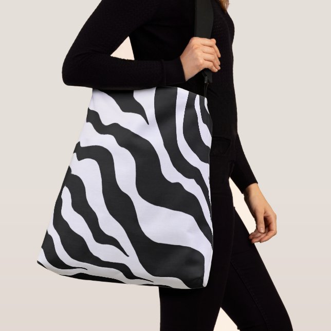 Large Zebra Print Tote Bag (Close Up)