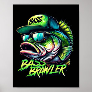 Largemouth B Fishing Angler Poster