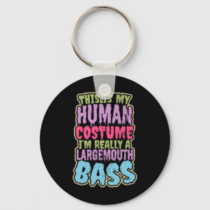 Largemouth B Fishing Design Human Costume Gift Keychain