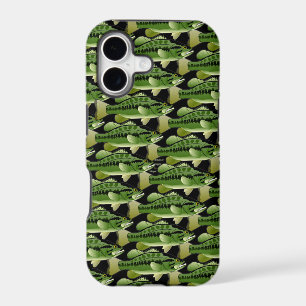 Largemouth Bass Camo Pattern on black