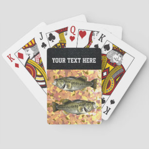 Largemouth Bass Cool Camo Fishing Custom Playing Cards