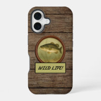 Largemouth Bass Dark Wood iPhone Cases