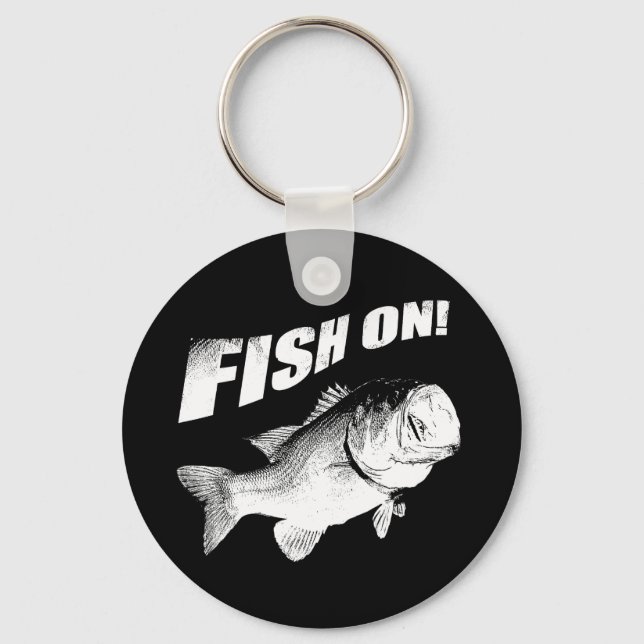 Largemouth bass fish on keychain (Front)