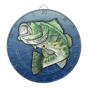 Largemouth Bass Fishing Dartboard