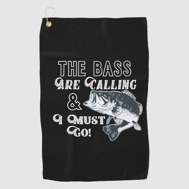 Largemouth Bass Fishing Hand Towel (Front)