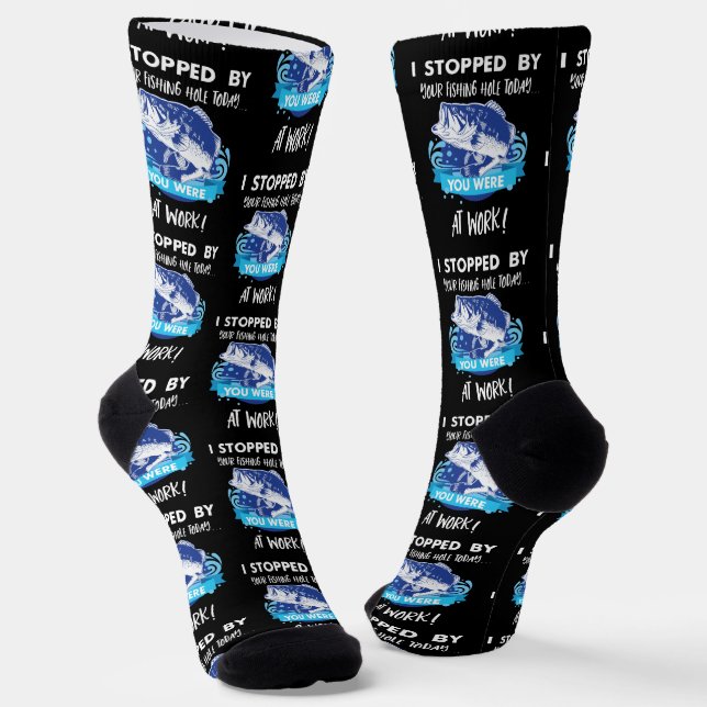 Largemouth Bass Fishing Men's Funny Sports Quote  Socks (Angled)