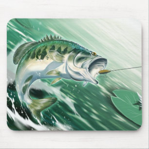 Largemouth Bass Fishing Mouse Pad