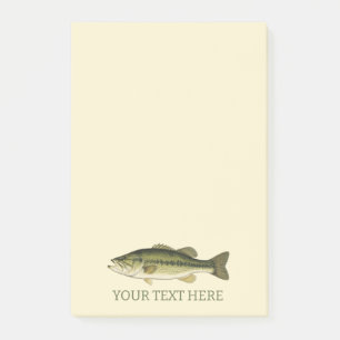 Largemouth Bass Fishing Personalized Post-it Notes