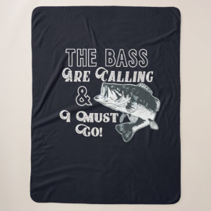Largemouth Bass Fishing Quote Blanket