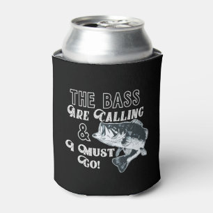 Largemouth Bass Fishing Quote Fisherman Beer Can Cooler