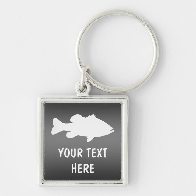 Largemouth Bass Fishing template Keychain (Front)