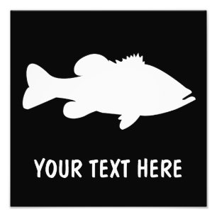 Largemouth Bass Fishing template Photo Print