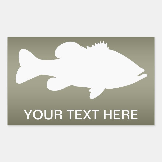 Largemouth Bass Fishing template Sticker (Front)