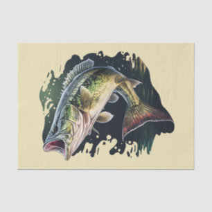 Largemouth Bass Fishing Tissue Paper